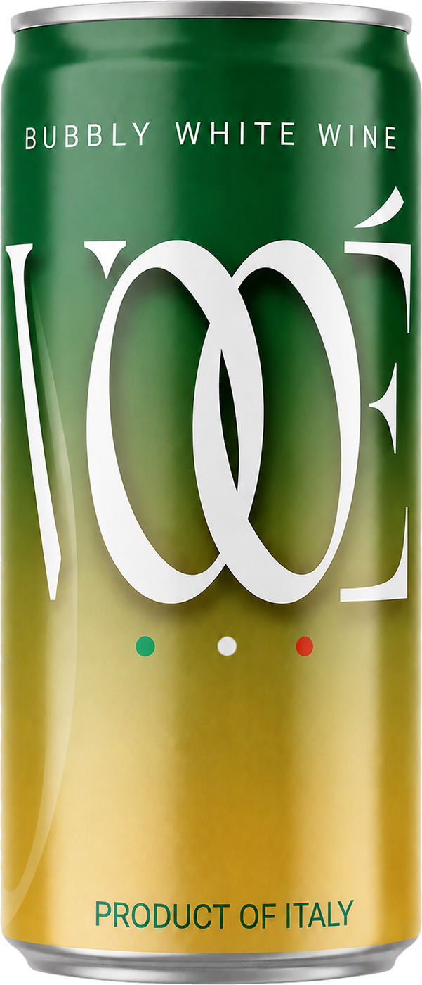 VOOÉ Bubbly White Wine can