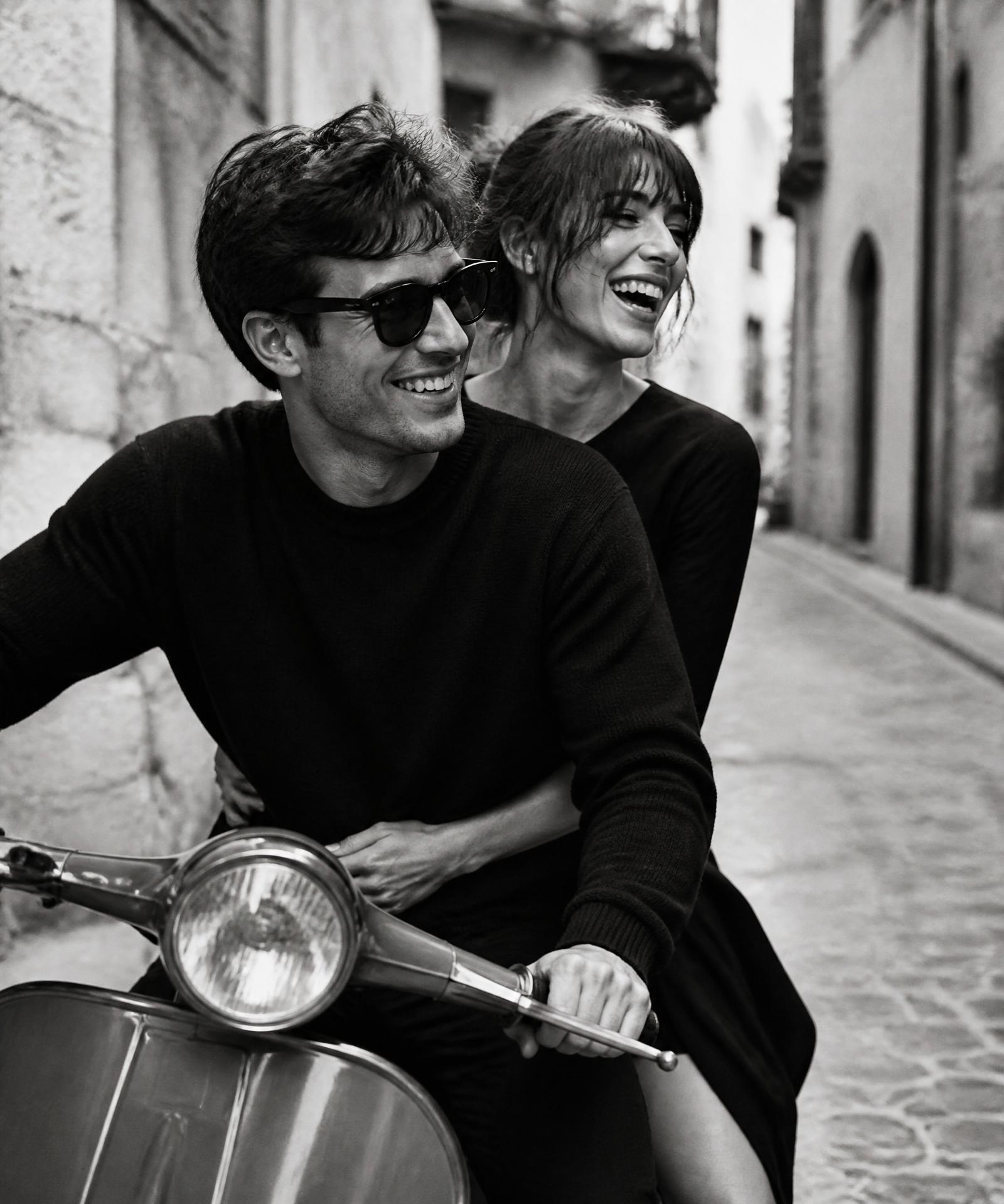 A couple on a Vespa